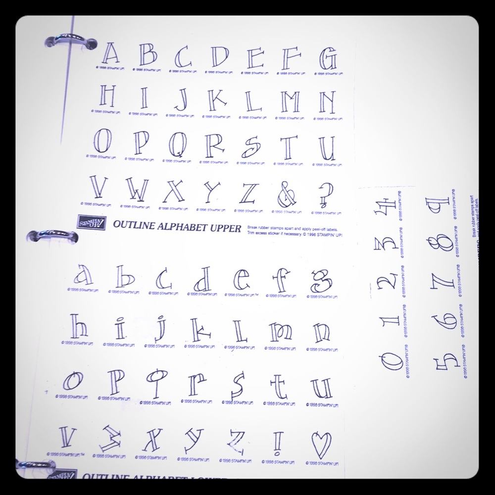 Stampin up outline up lower# 1998